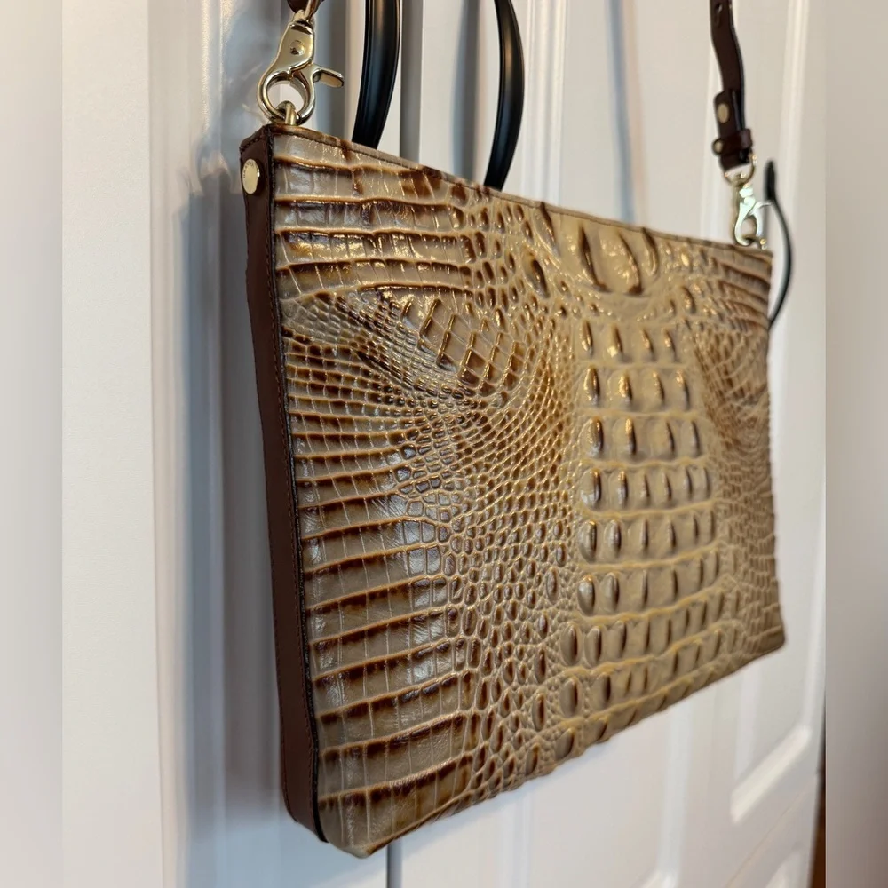 Brahmin All Day Croc Embossed Crossbody Clutch - Picture 7 of 17